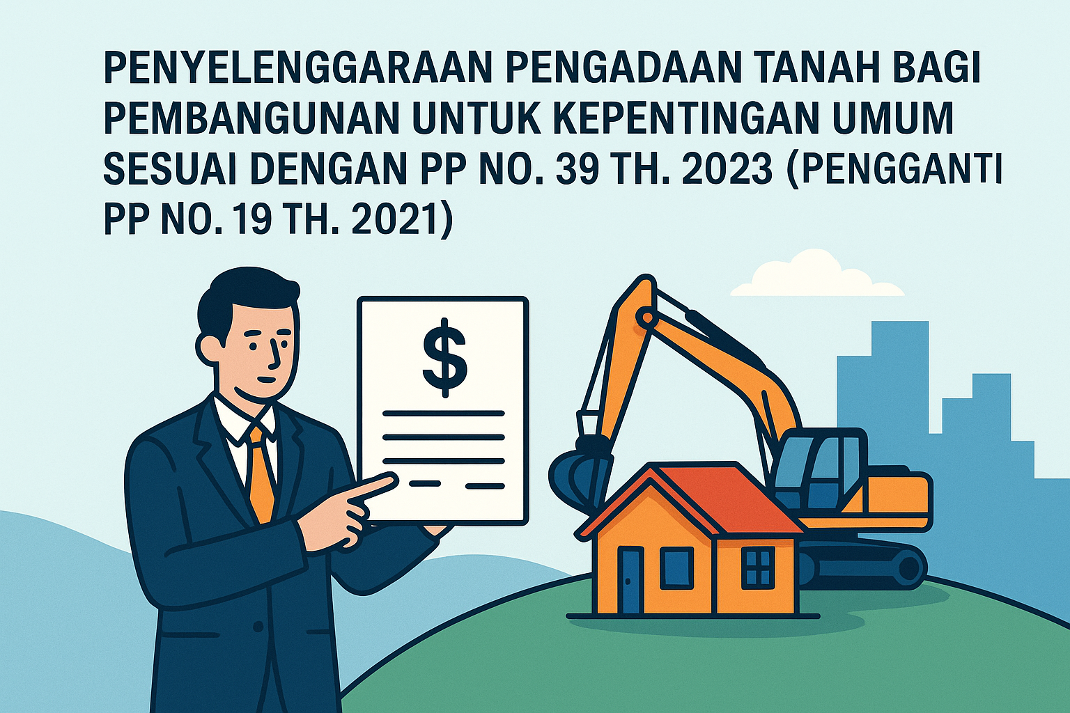 Penyelenggaraan Pengadaan Tanah untuk Pembangunan Kepentingan Umum Sesuai PP No. 39 Tahun 2023